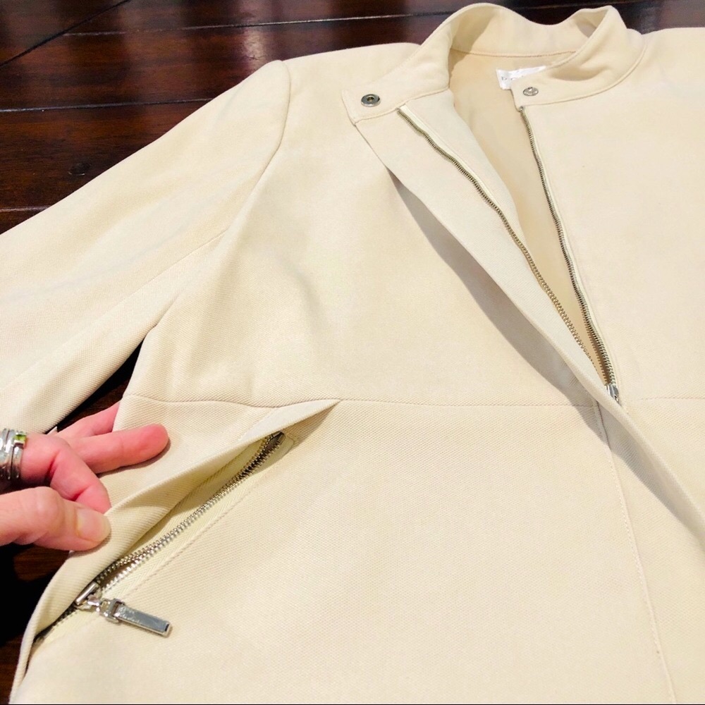 Fitted Zip Blazer • Nude